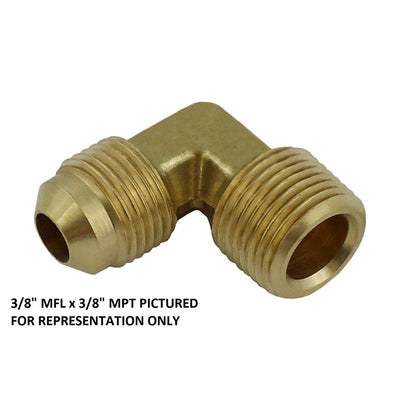 90° Elbow - Heavy-Duty Brass - 3/8"Male Flare (MFL) X 3/8"Male Pipe Thread (MPT)