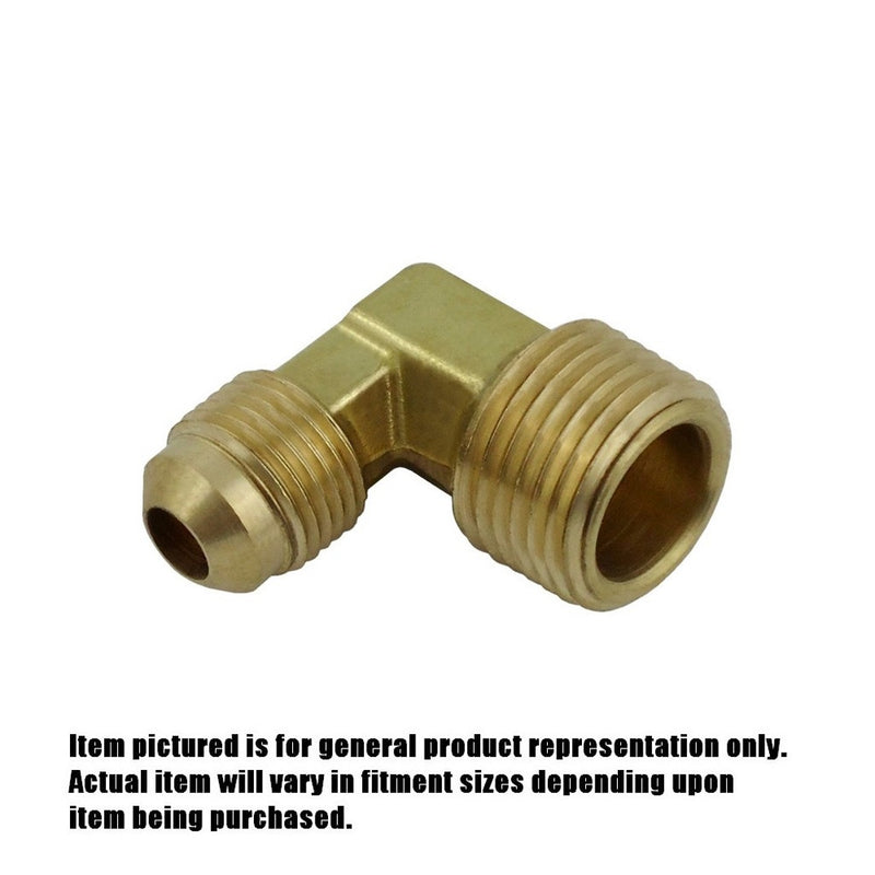 90° Elbow - Heavy-Duty Brass - 3/8"Male Flare (MFL) X 1/2"Male Pipe Thread (MPT)