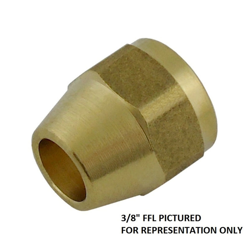 Rod Nut - Heavy-Duty Brass - 1/2"Female Flare (FFL)