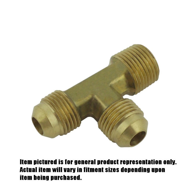 Run Tee - Heavy-Duty Brass - 3/8"Male Flare (MFL) X 3/8"Male Pipe Thread (MPT) X 3/8"Male Flare (MFL)