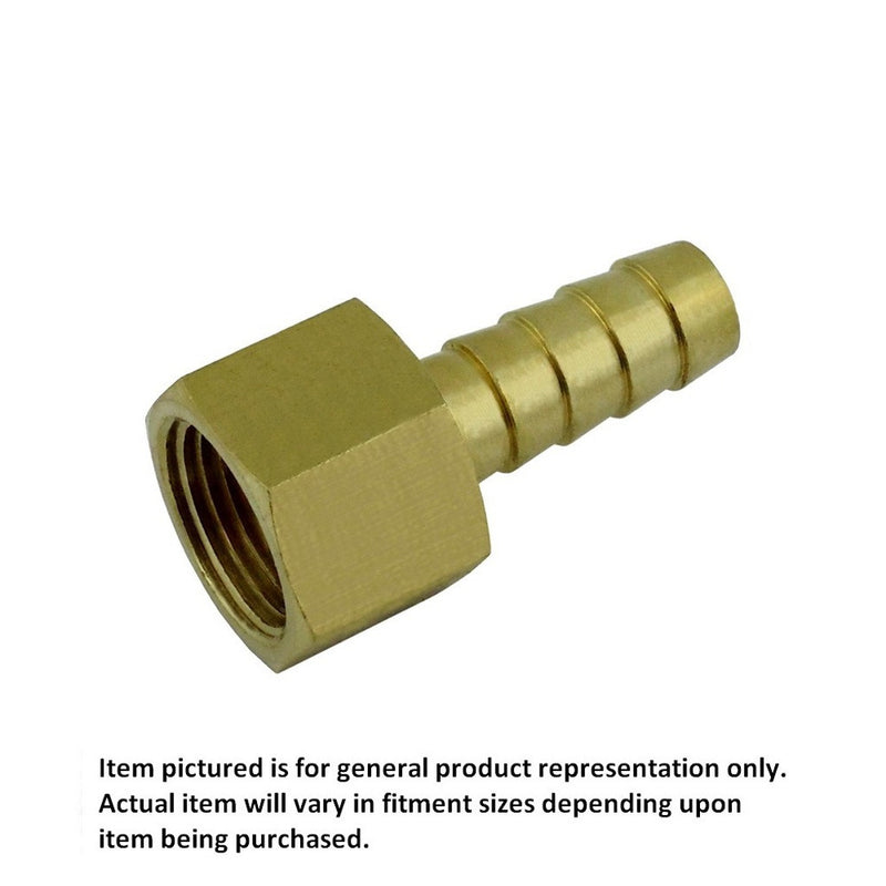 Hose Stem - Heavy-Duty Brass - 1/2" Hose Barb X 1/2"Female Pipe Thread (FPT)