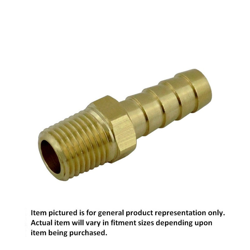 Hose Stem - Heavy-Duty Brass - 3/8" Hose Barb X 1/4"Male Pipe Thread (MPT)
