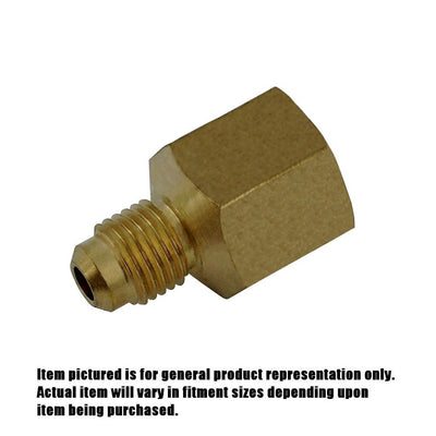 Hex Coupling - Heavy-Duty Brass - 3/8"Male Flare (MFL) X 1/2"Female Pipe Thread (FPT)