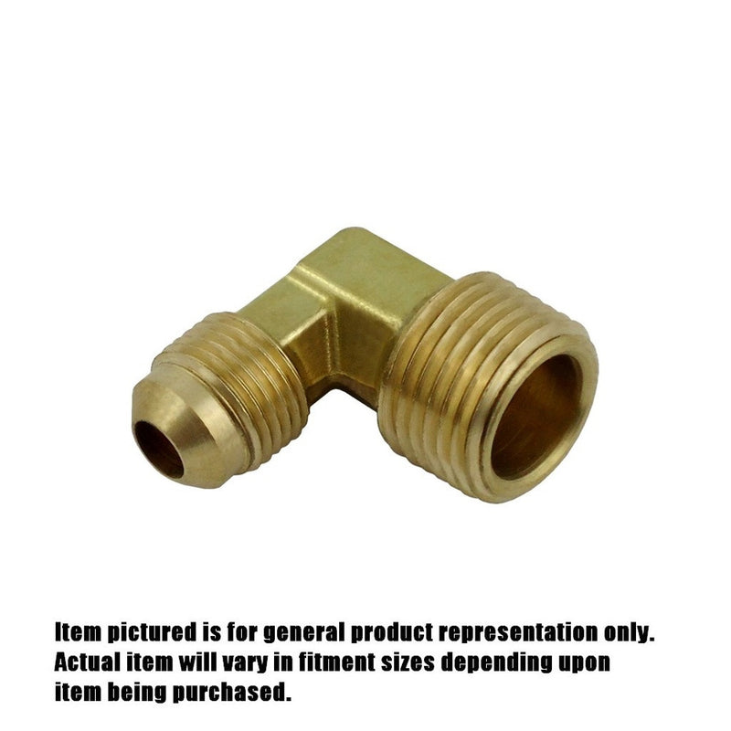 90° Elbow - Heavy-Duty Brass - 1/4"Male Flare (MFL) X 3/8"Male Pipe Thread (MPT)