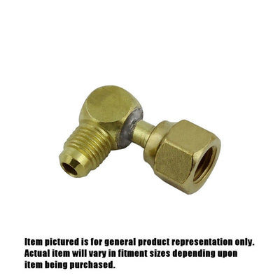 Swivel 90° Elbow - Heavy-Duty Brass - 1/4"Male Flare (MFL) X 1/4"Female Flare (FFL)-Swivel