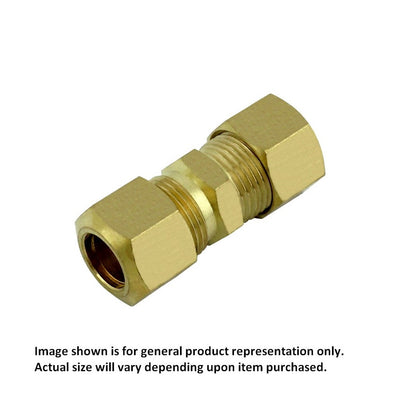 Compression Union - Heavy-Duty Brass - 1/4" Compression X 1/4" Compression