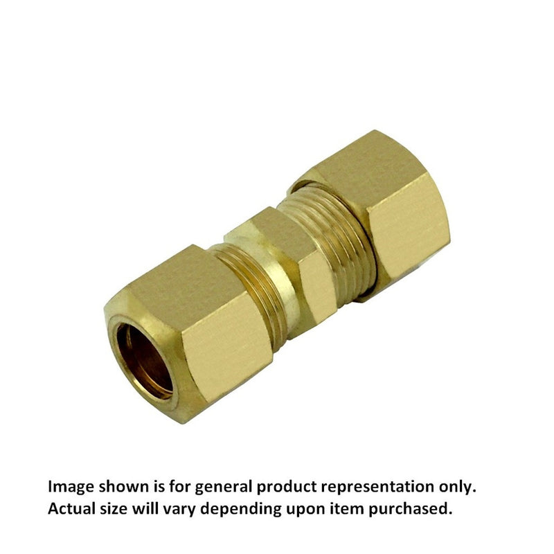 Compression Union - Heavy-Duty Brass - 1/4" Compression X 1/4" Compression