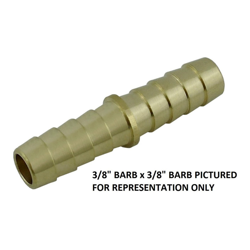 Splicer - Heavy-Duty Brass - 1/2" Hose Barb X 1/2" Hose Barb
