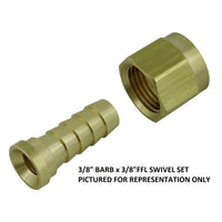 Swivel Nut & Stem Set - Heavy-Duty Brass - 1/2" Hose Barb X 1/2"Female Flare (FFL)