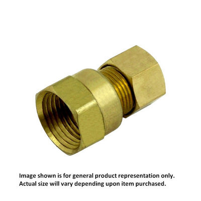 Compression Connector - Heavy-Duty Brass - 3/8" Compression X 3/8"Female Pipe Thread (FPT)
