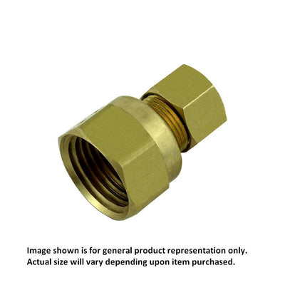 Compression Connector - Heavy-Duty Brass - 3/8" Compression X 1/2"Female Pipe Thread (FPT)