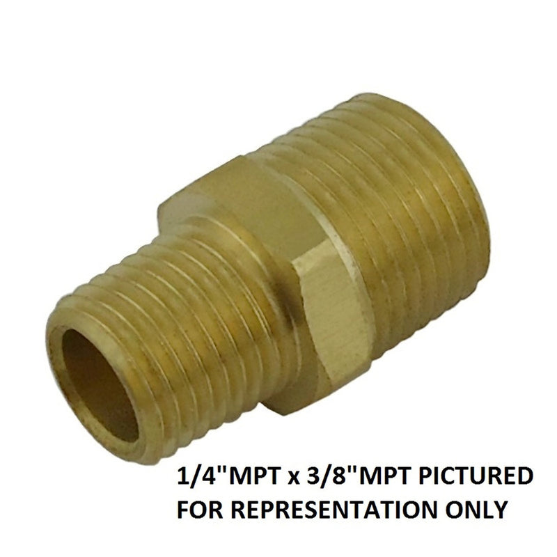Reducer - Heavy-Duty Brass - 3/4"Male Pipe Thread (MPT) X 1/2"Male Pipe Thread (MPT)
