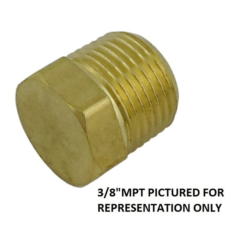 Hex Head Plug - Heavy-Duty Brass - 1/2"Male Pipe Thread (MPT)