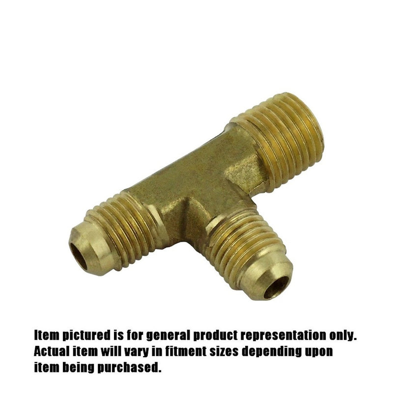 Run Tee - Heavy-Duty Brass - 1/4"Male Flare (MFL) X 1/4"Male Pipe Thread (MPT) X 1/4"Male Flare (MFL)