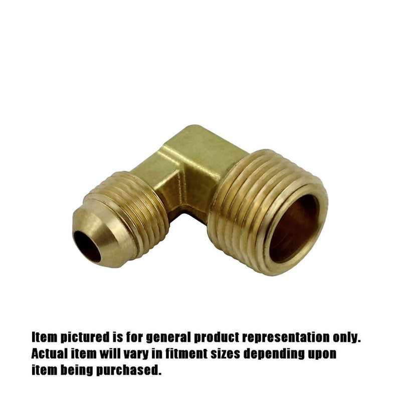 90° Elbow - Heavy-Duty Brass - 1/2"Male Flare (MFL) X 3/4"Male Pipe Thread (MPT)