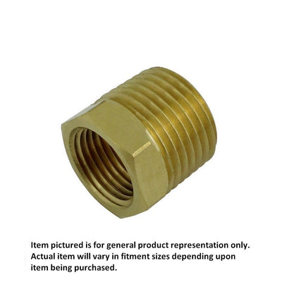 Bushing - Heavy-Duty Brass - 3/4"Male Pipe Thread (MPT) X 1/2"Female Pipe Thread (FPT)