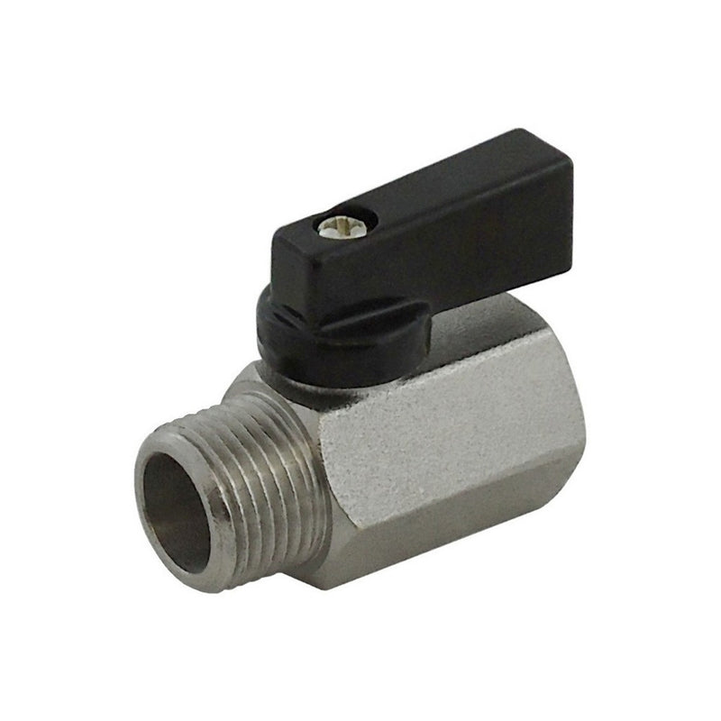 Ball Valve - Heavy-Duty Brass - 3/8"Male Pipe Thread (MPT) X 3/8"Female Pipe Thread (FPT)