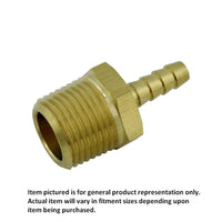 Hose Stem - Heavy-Duty Brass - 1/4" Hose Barb X 1/2"Male Pipe Thread (MPT)