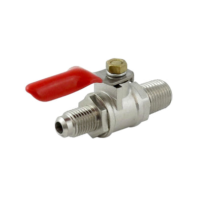 Heavy-Duty Brass Gas Ball Valve - 1/4" MPT x 1/4" MFL with Check Valve