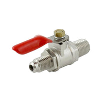 Ball Valve - Heavy-Duty Brass - 1/4"Male Pipe Thread (MPT) > 1/4"Male Flare (MFL)-No Chk