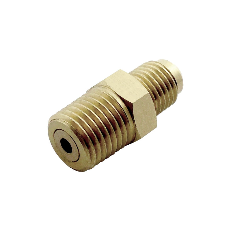 Adapter - Heavy-Duty Brass - 1/4"Male Pipe Thread (MPT) > 1/4"Male Flare (MFL)-W/Chk