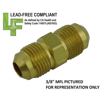 Union - Lead-Free Brass - 1/4"Male Flare (MFL) X 1/4"Male Flare (MFL)