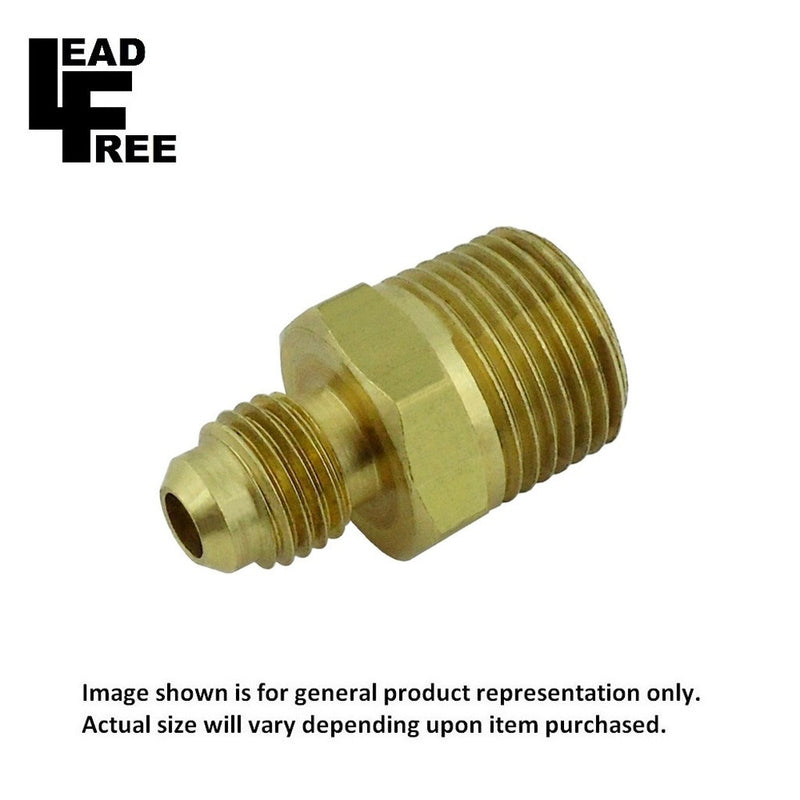 Adapter - Lead-Free Brass - 1/4"Male Flare (MFL) X 3/8"Male Pipe Thread (MPT)