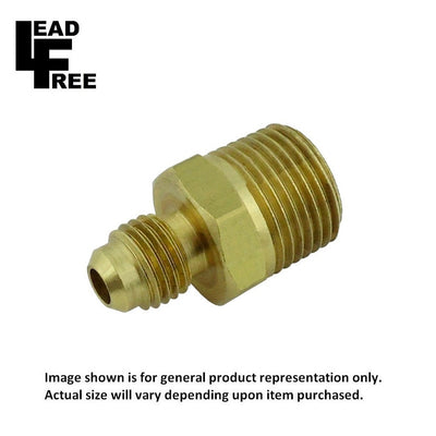 Adapter - Lead-Free Brass - 1/4"Male Flare (MFL) X 3/8"Male Pipe Thread (MPT)