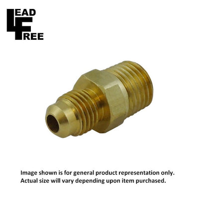 Adapter - Lead-Free Brass - 1/4"Male Flare (MFL) X 1/4"Male Pipe Thread (MPT)