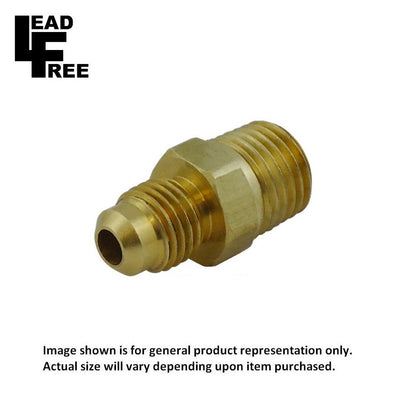 Adapter - Lead-Free Brass - 3/8"Male Flare (MFL) X 3/8"Male Pipe Thread (MPT)