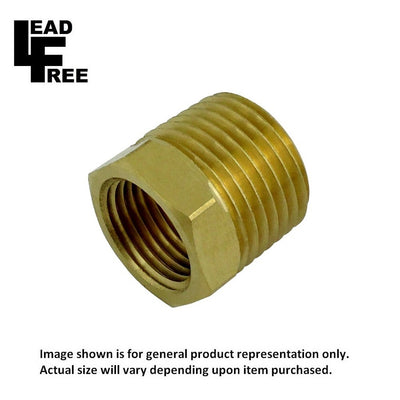 Bushing - Lead-Free Brass - 1/2"Male Pipe Thread (MPT) X 3/4"Male Pipe Thread (MPT)