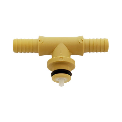 Shurflo 1/4" Barb Plastic Gas Tee with Integrated Check Valve