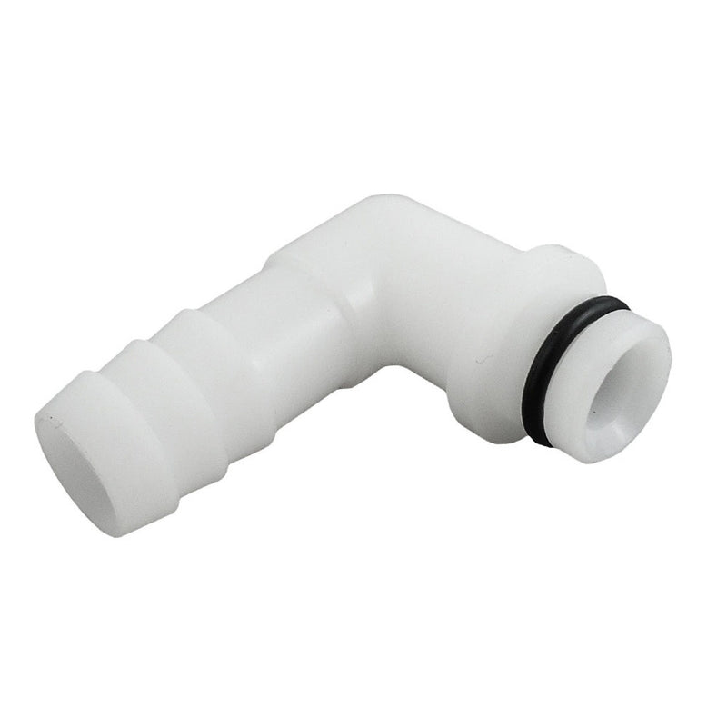 Shurflo 1/2" Barb to 90-Degree Liquid Elbow Fitting - Plastic