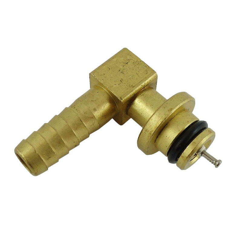 Shurflo 1/4" Barb 90-Degree Brass Gas Elbow with Check Valve