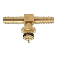 Shurflo Gas Fitting 1/4" Barb Brass Tee with Check Valve - 94-178-23