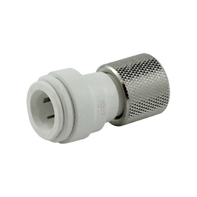 Push-In Compression Adapter - 304 Stainless Steel - 3/8"-C X 3/8"OD