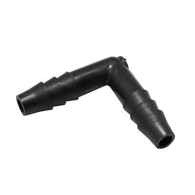 90° Elbow - Industrial Plastic - 1/4" Hose Barb X 1/4" Hose Barb