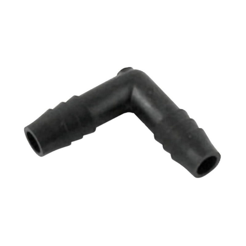 90° Elbow - Industrial Plastic - 3/8" Hose Barb X 3/8" Hose Barb