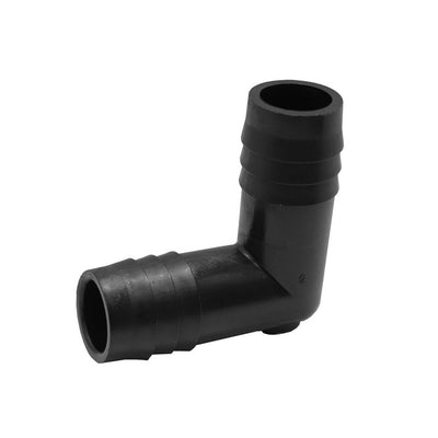 90° Elbow - Industrial Plastic - 1/2" Hose Barb X 1/2" Hose Barb