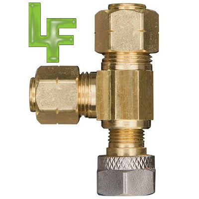 3-Way Comp Valve - Lead-Free Brass - 3/8" Compression X 3/8" Compression X 3/8" Compression