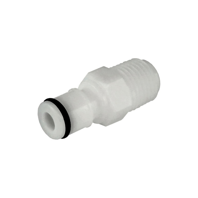 Male Quick Disc - Industrial Plastic - 1/4"Male Pipe Thread (MPT)-No Shutoff