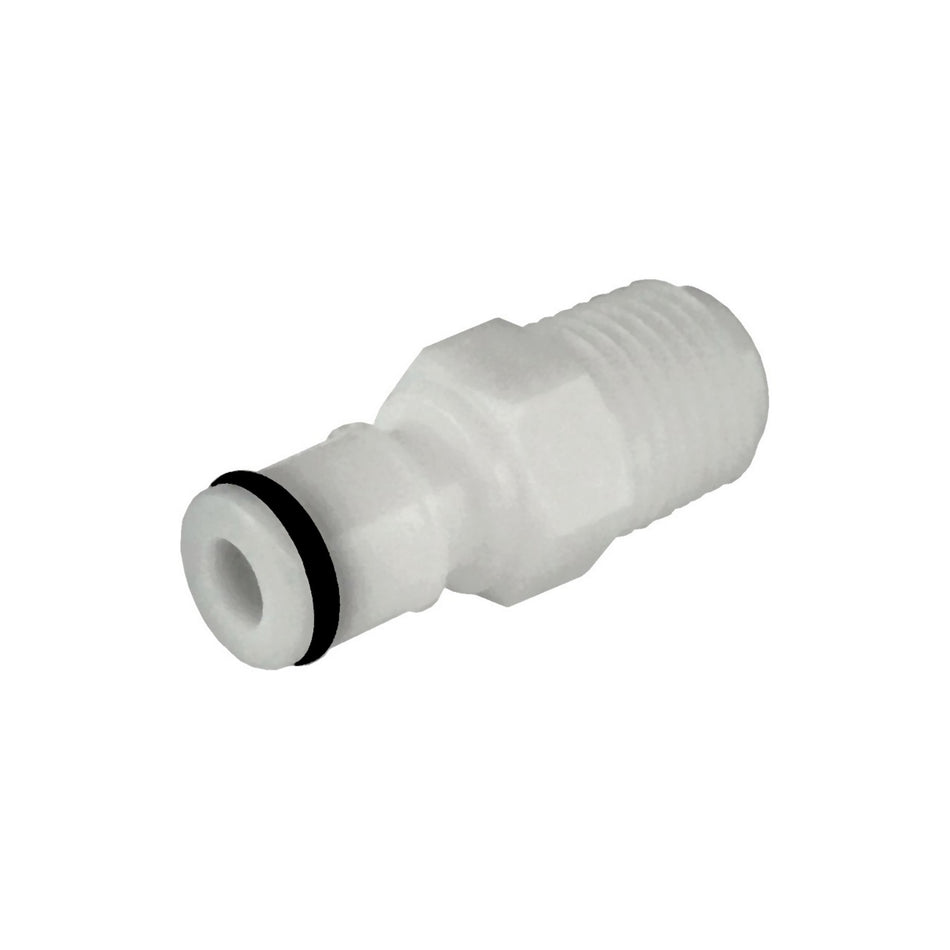 Male Quick Disc - Industrial Plastic - 1/4"Male Pipe Thread (MPT)-No Shutoff