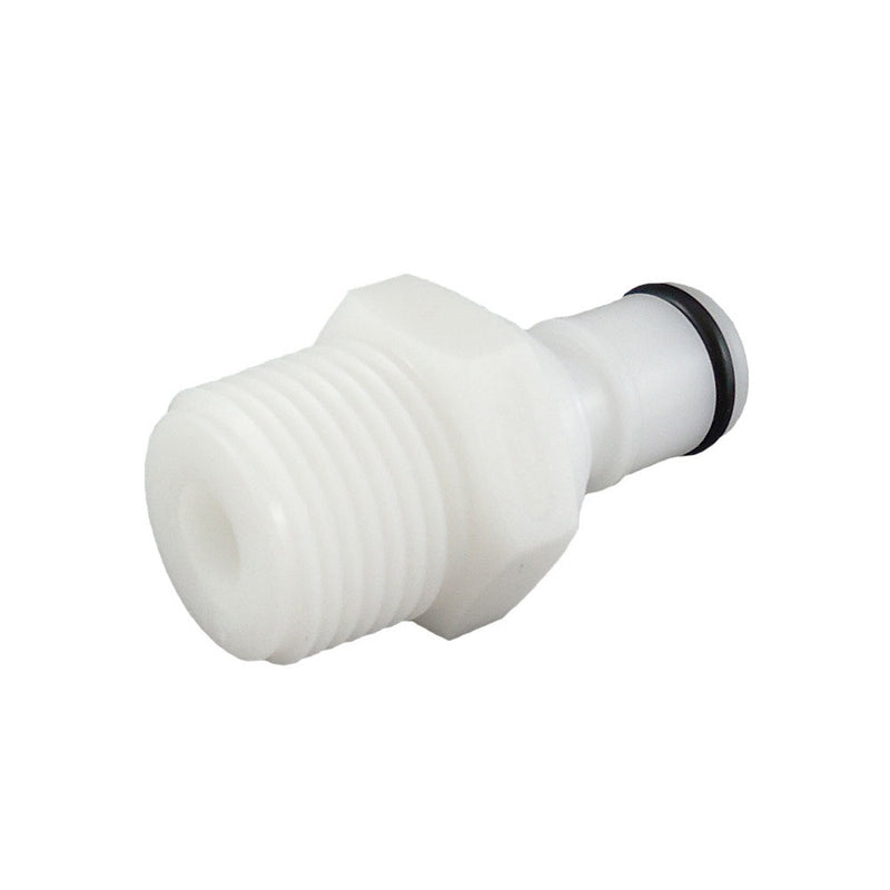 Male Quick Disc - Industrial Plastic - 3/8"Male Pipe Thread (MPT)-No Shutoff