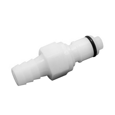 Male Quick Disc - Industrial Plastic - 3/8" Hose Barb-W/Shutoff