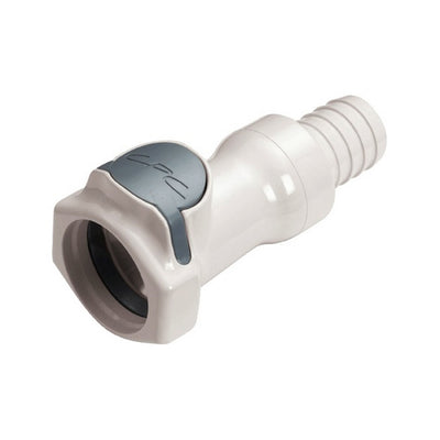 Female Quick Disc - Industrial Plastic - 1/2" Hose Barb-W/Shutoff