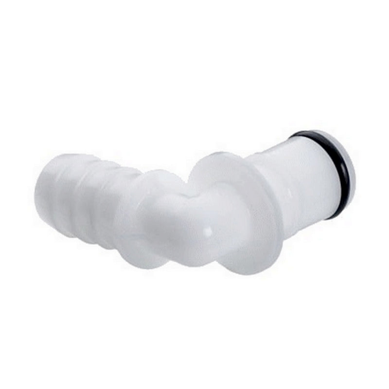 Male Quick Disc - Industrial Plastic - 90°-3/8" Hose Barb-No Shutoff