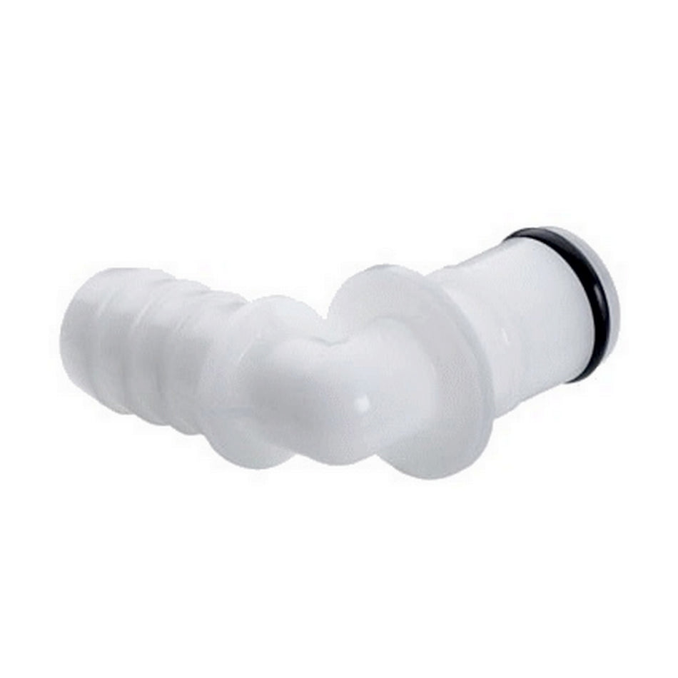 Male Quick Disc - Industrial Plastic - 90°-3/8" Hose Barb-No Shutoff