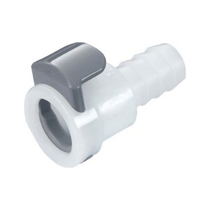 Female Quick Disc - Industrial Plastic - 3/8" Hose Barb-No Shutoff