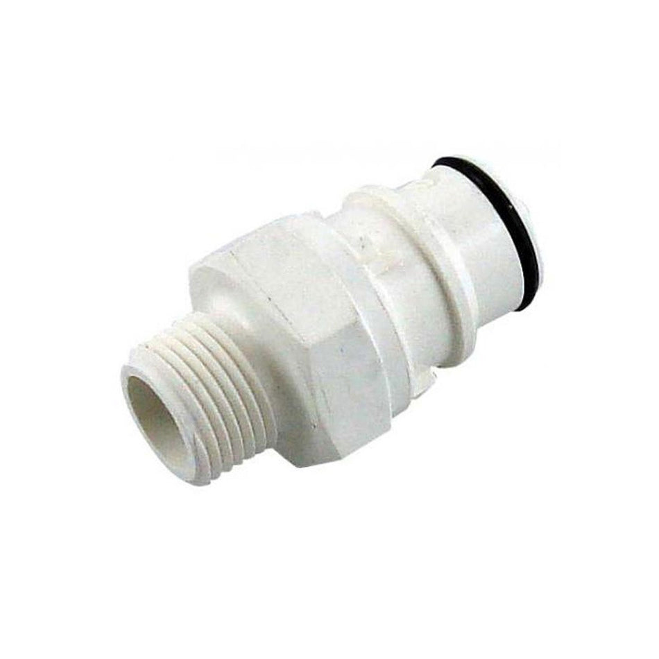 Male Quick Disc - Industrial Plastic - 3/8"Male Pipe Thread (MPT)-W/Shutoff