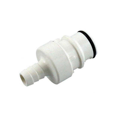 Male Quick Disc - Industrial Plastic - 3/8" Hose Barb-No Shutoff